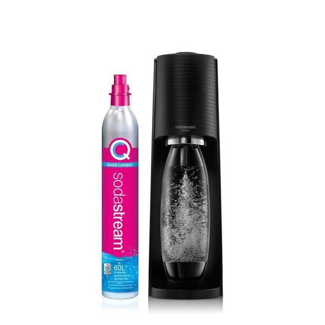 SodaStream Terra črn QC z CO2 + 1L BPA Free plastenka (1012811411)