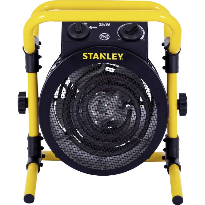 Ventilatorski grelnik Stanley SXJH102000E, 2000 W, za prostore do približno 20 m², črno/rumena