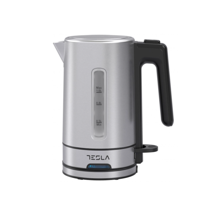 Grelnik vode Tesla KT450BX, 2200 W, 1L, filter proti vodnemu kamnu, sive barve
