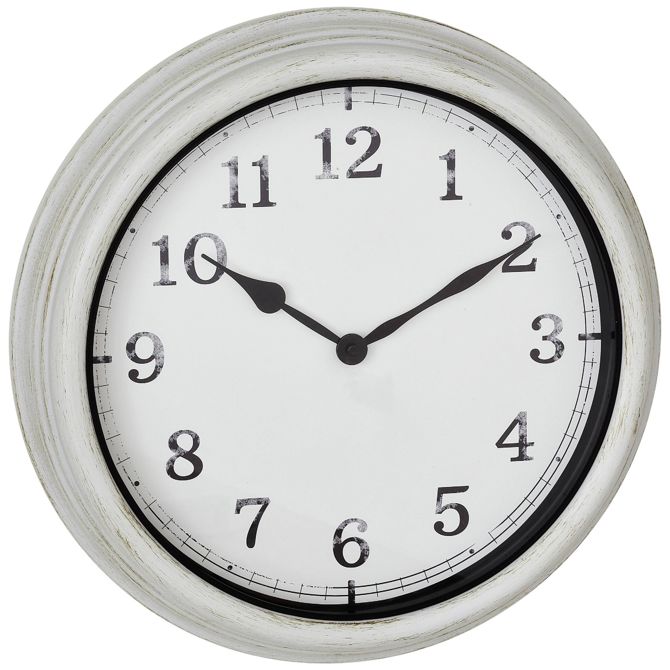 TFA Dostmann 60.3067.02 kvarčna ura za dejavnosti na prostem 380 mm x 63 mm  bela zaščitena pred brizganjem vode, velik zaslon