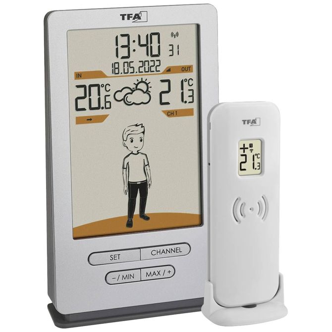 TFA Dostmann Weather Jack 35.1166.54 digitalna brezžična vremenska postaja Napoved za 12 do 24 ur Maks. število senzorjev 3 kos