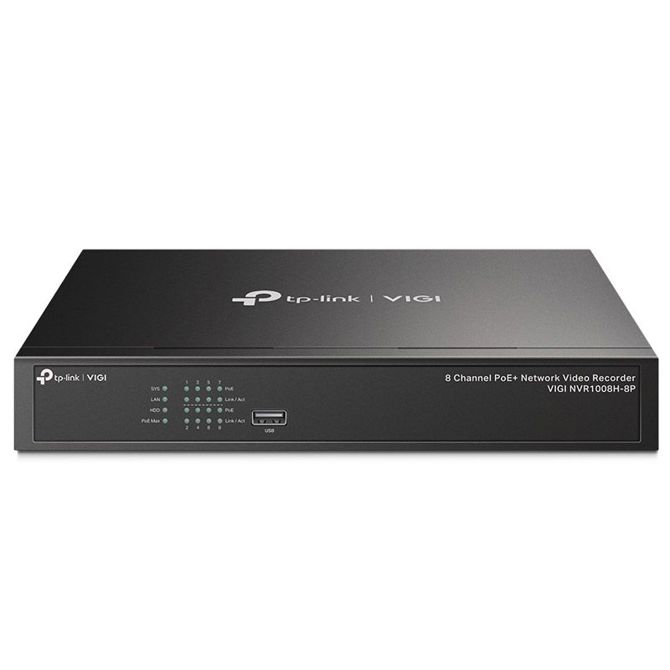 TP-LINK VIGI NVR1008H-8P 8 kanalni PoE 2xUSB 2.0 HDMI/VGA/LAN, video snemalnik