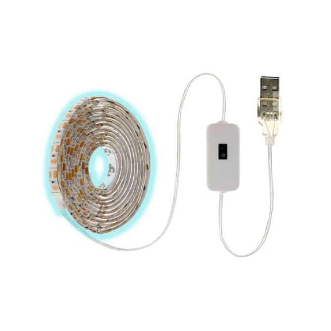 USB LED trak 1m 60 LED z IR senzorjem z zaznavo bližine roke hladno beli 6500K