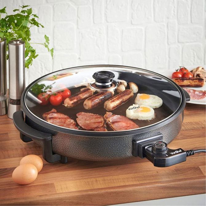 VonShef električna ponev 42cm okrogla