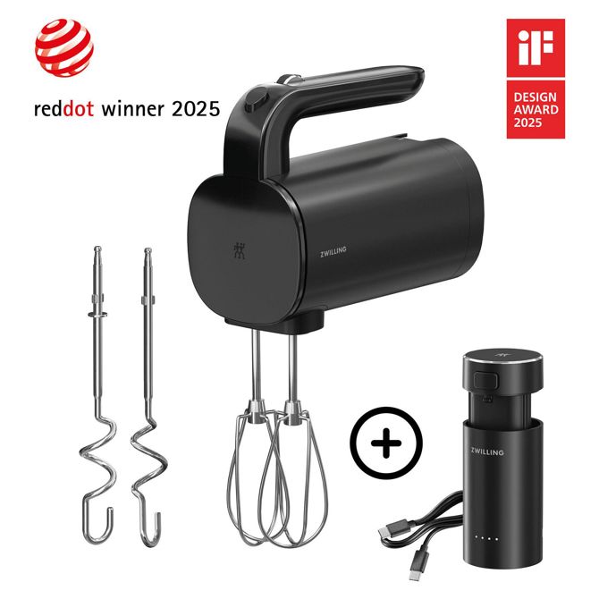 Ročni mešalnik Zwilling XTEND akumulatorski, 12V baterija, 3 hitrosti, BLDC motor, začetni komplet