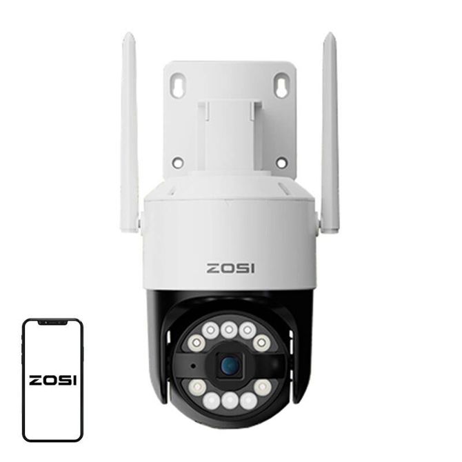 Dvojna panoramska in nagibna zunanja kamera ZOSI C296 WiFi 8MP  IP66 + 32GB microSD kartica