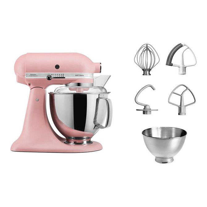 Kuhinjski robot Kitchenaid 5KSM175PSEDR 4,8 l, planetarno mešanje, 10 hitrosti, moč 300 W, barva stara vrtnica 2