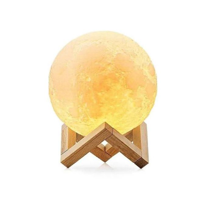 Akumulatorska LED 3D luna 11cm USB 3