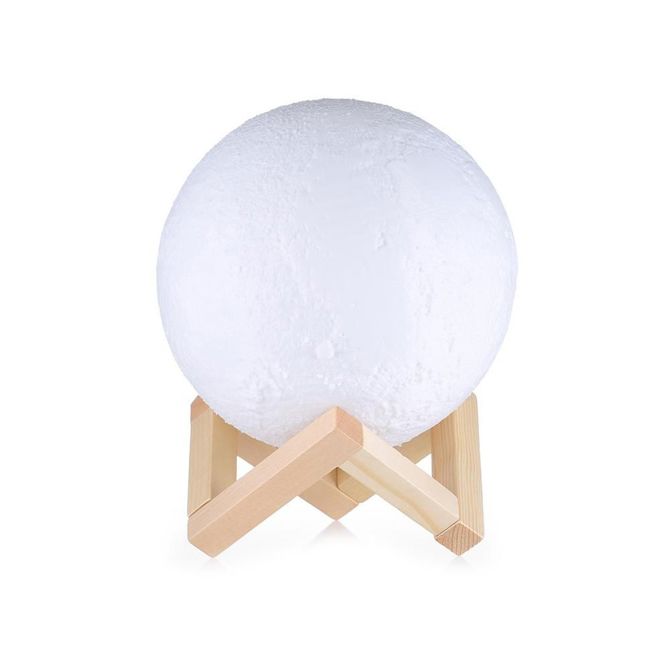 Akumulatorska LED 3D luna 11cm USB 4