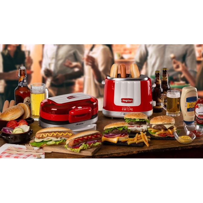 Aparat za hot doge Ariete Party Time (rdeč/bel, 650 W, v stilu 50-ih) 3