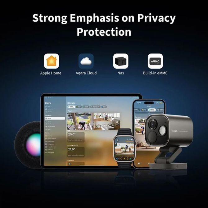 Kamera AQARA Camera Hub G5 PRO PoE, siva 3