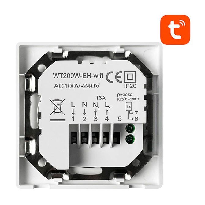 Pametni termostat Avatto WT200-BH-3A-W Bojler Ogrevanje 3A WiFi TUYA 2