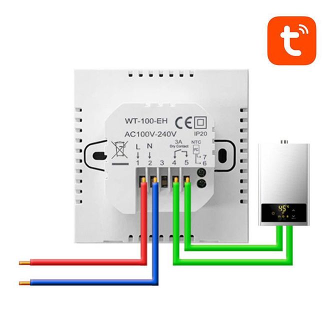 Pametni ogrevalni termostat Avatto ZWT100 3A Zigbee Tuya 4