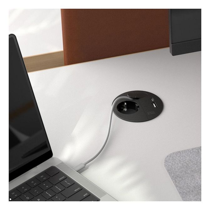 BACHMANN POLNILNI NAPAJALNIK CEE7/3 USB-A/C 22W, 2,0 m, H05VV-F3G1,5 mm kabel. 3