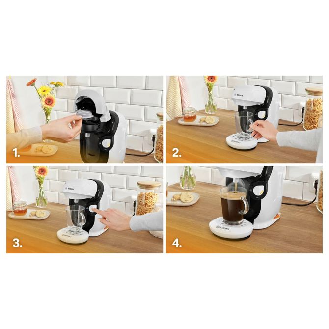 Kavni aparat Bosch Tassimo Style TAS114E, kapsule, 0,7 l, 1400 W, nastavljiva moč, popolnoma avtomatski 5