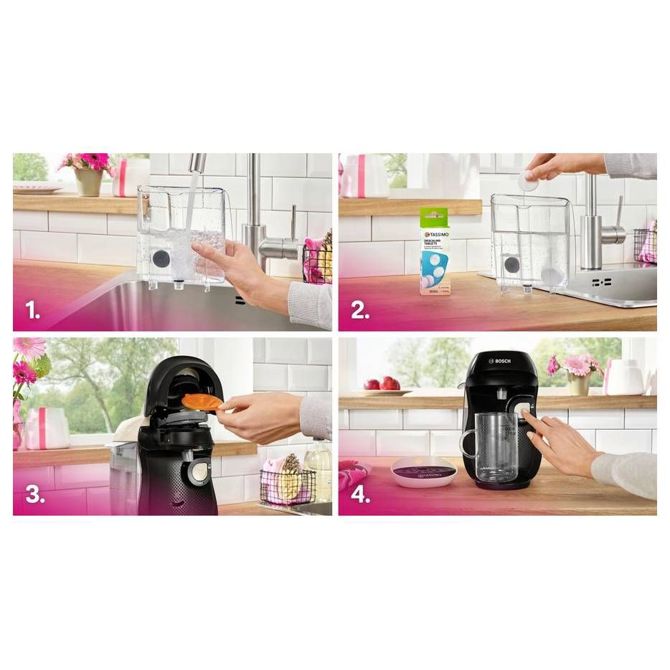 Kavni aparat Bosch Tassimo Happy TAS107E, kapsule T-DISC, INTELLIBREW, 0,7 l, 1400 W, bež/črna 4