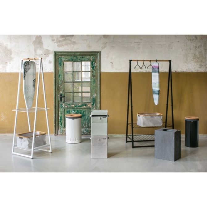 Koš za perilo Brabantia 104404, 60 l, okrogel, bel 4