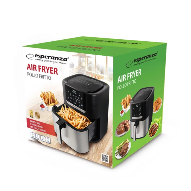 Cvrtnik na vroč zrak ESPERANZA POLLO FRITTO, LCD, 8L 2