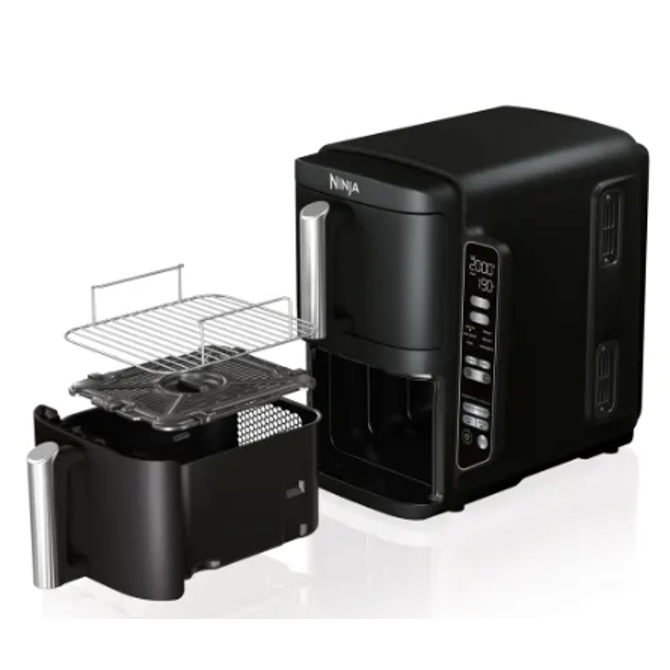 Cvrtnik Ninja Double Stack SL300EU, 2470 W, 2 košari za 3,8 l, črn 2