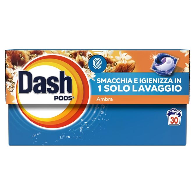 Kapsule za pranje perila Dash Ambra, 30 kos, ultrakoncentrirana formula, dolgotrajna svežina 2