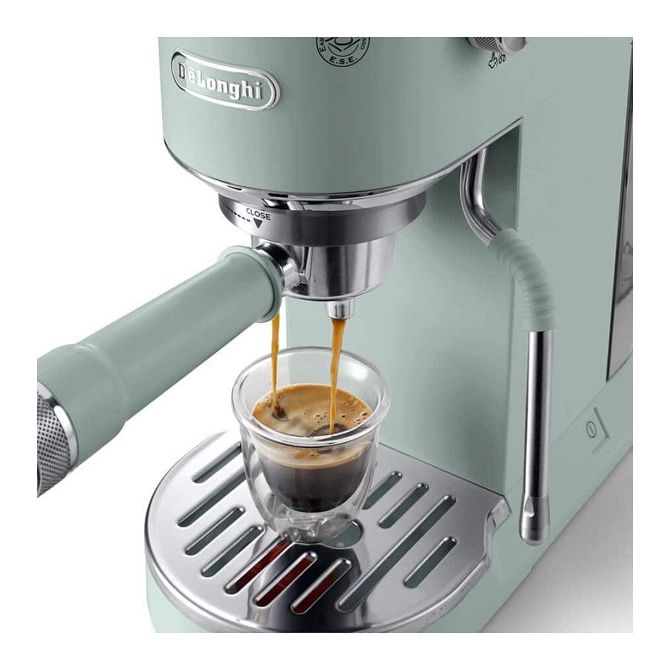 Kavni aparat DeLonghi Dedica Duo EC890.GR 15 barov, penilnik mleka, za kavne kapsule in mleto kavo, termoblok, siva 5