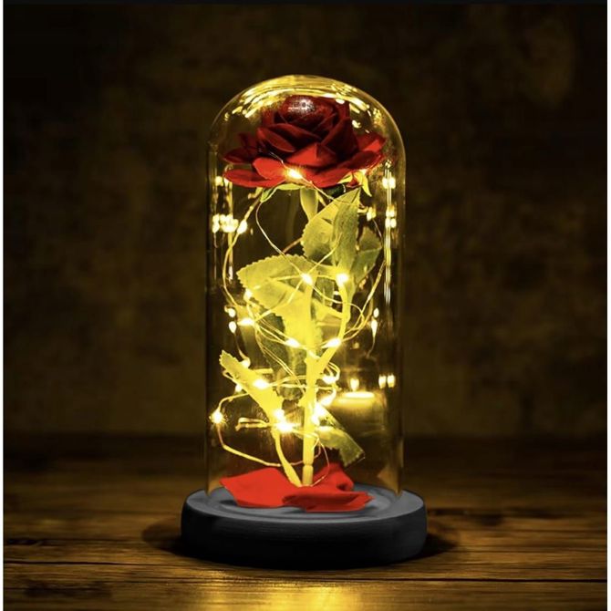 Dekorativna XL toplo bela LED vrtnica v steklenem kozarcu 21cm 2