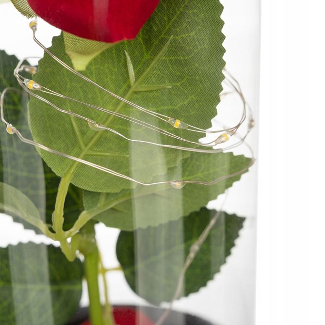 Dekorativna XL toplo bela LED vrtnica v steklenem kozarcu 21cm 3