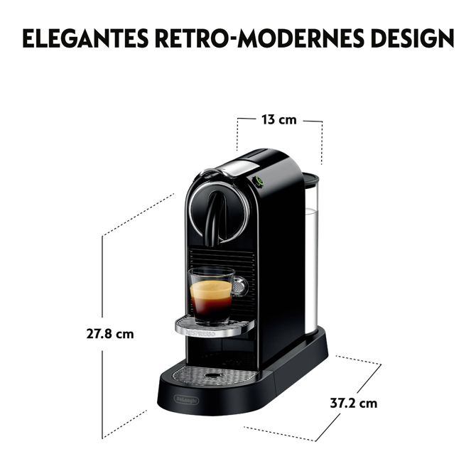 Kavni aparat na kapsule Nespresso DeLonghi Citiz EN 167.B, črn 4