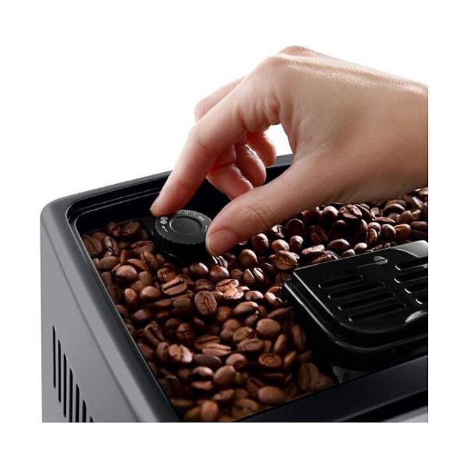 Kavni aparat DeLonghi Dinamica Plus, avtomatski, 19 barov, vgrajen mlinček, penilnik mleka, TFT zaslon, črna 4