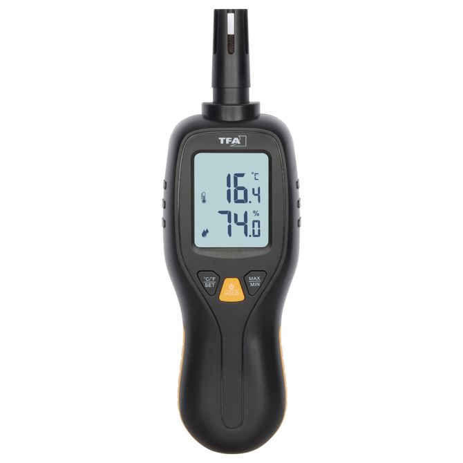 Digitalni profesionalni termo-higrometer TFA Dostmann 31.1066.01, temperatura, relativna vlažnost, črna/rumena 3