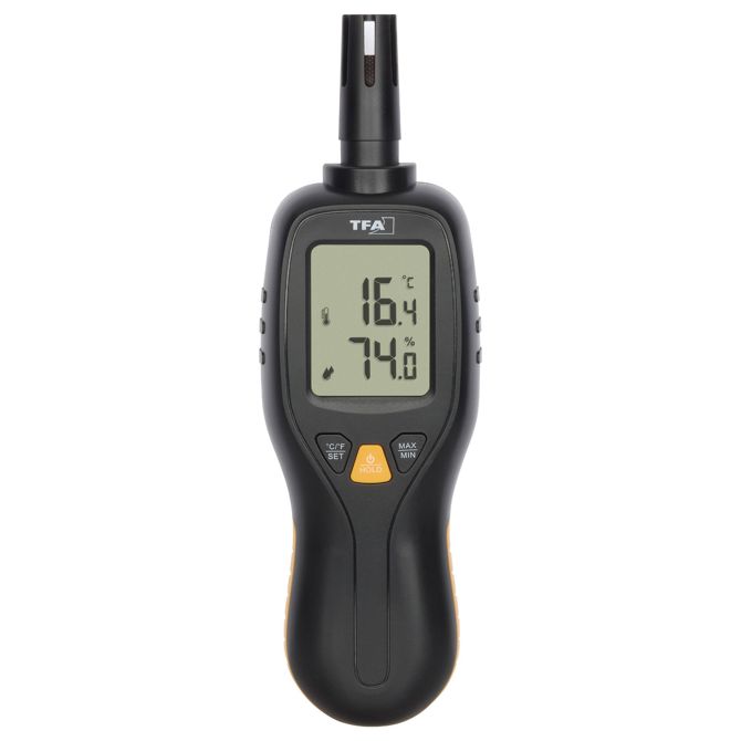 Digitalni profesionalni termo-higrometer TFA Dostmann 31.1066.01, temperatura, relativna vlažnost, črna/rumena 4
