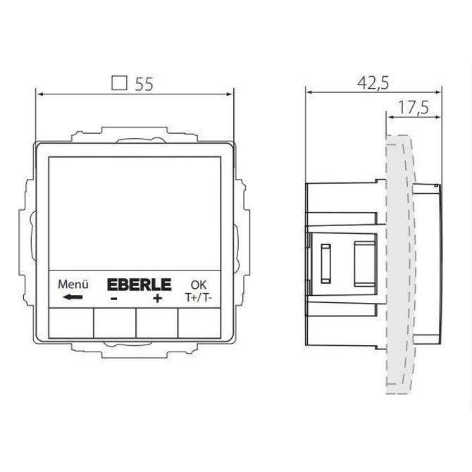 Sobni termostat Eberle UTE 4100/4800-Rw, 1 kos 3