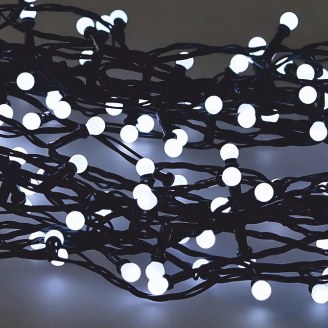 Extralink LED pravljične lučke, 200L hladno bele krogle, dolžina 3 + 16 m 2