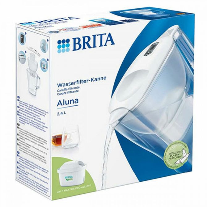 Filtrirni vrč za vodo BRITA Aluna, 2,4/1,4L, bel + filter 5