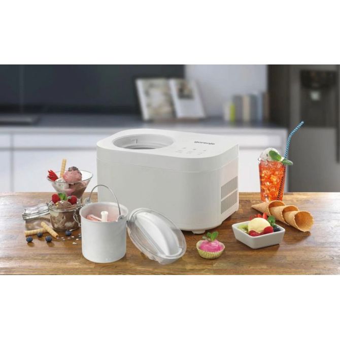 Aparat za sladoled Gorenje ICM10W, kompresorski, 1 l, elektronsko upravljanje, bele barve 2