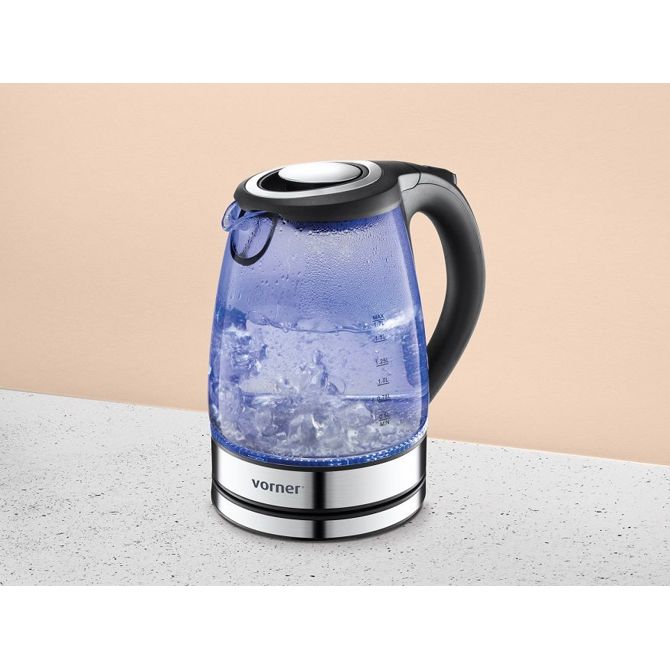 Grelnik vode steklen VORNER VKE-0510, 2200  W, 1,7 L 2