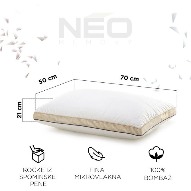Hibridni vzglavnik Vitapur NEO Bamboo Memory - 50x70 cm 6