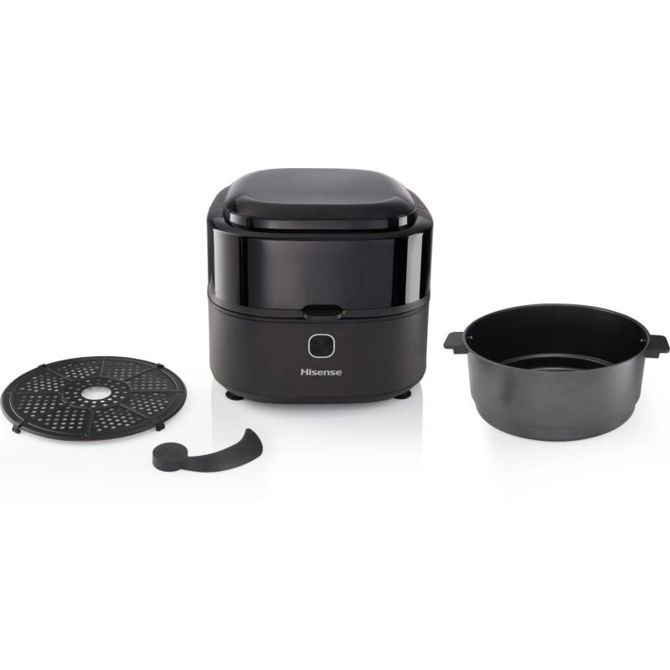 Cvrtnik na vroč zrak Hisense HAF1350DR, 6,7 l, 1350 W, samodejno mešanje, črne barve 2
