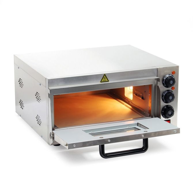 Inox 2000W peč za peko pic - kamnita plošča do 350°C 2