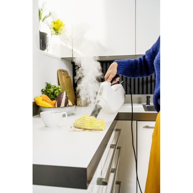 Parni čistilec Kärcher SC 1 Multi 1.516-404.0, 1300 W, 30 s segrevanja, 200 ml rezervoar, odstranljiv vodni rezervoar, bele barve 2