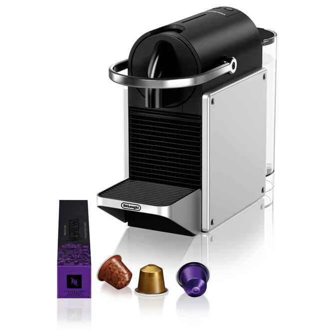 Kavni aparat DeLonghi Pixie EN127.S, Nespresso kapsule, 19 barov, 1 l rezervoar, samodejni izklop, srebrno-črna 3