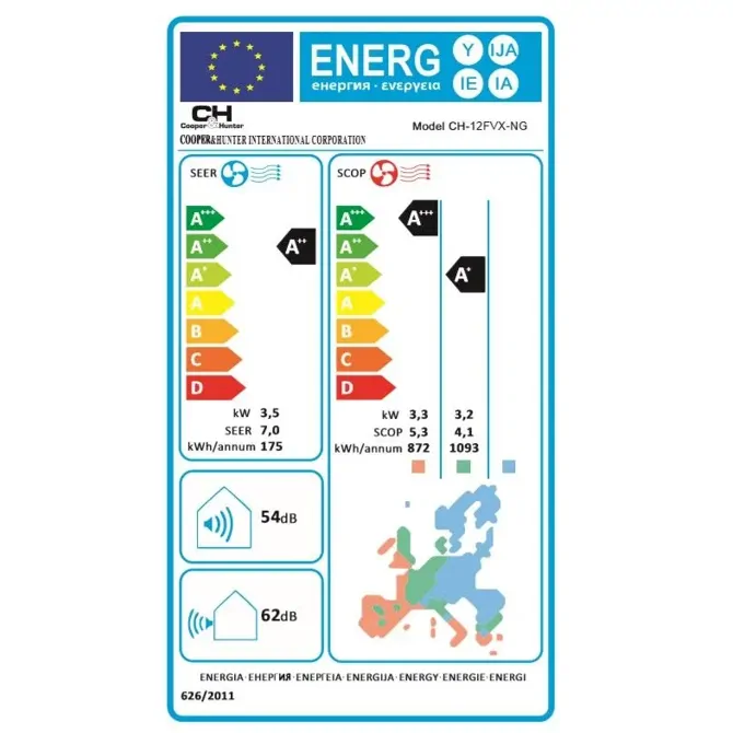 Klimatska naprava Cooper&Hunter talna CHS12FVX-NG - WIFI 4