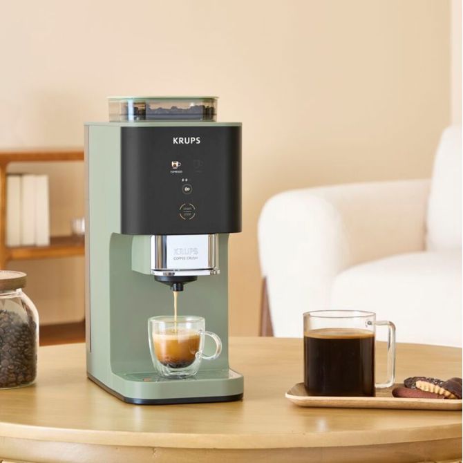 Avtomatski kavni aparat Krups Coffee Crush+ SA401LE0, 15 bar, 1,8 l, zelene barve 5