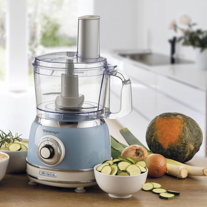 Kuhinjski robot Ariete Vintage modri 1000 W, 1,2 l, brez BPA, večnamenski, pulzna funkcija 2