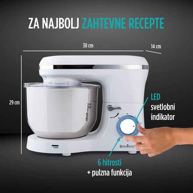 Kuhinjski robot Infinity PRO,1400W,bel 2