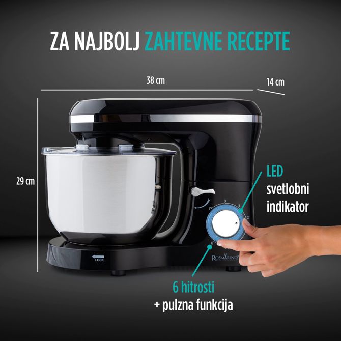 Kuhinjski robot Infinity PRO,1400W,črn 2