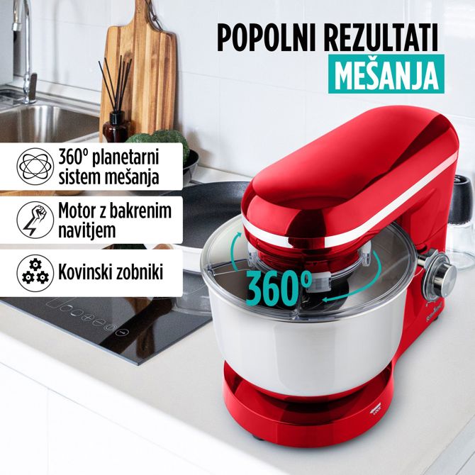 Kuhinjski robot Rosmarino Infinity PRO, 1400 W, 5,5 L, rdeč 5