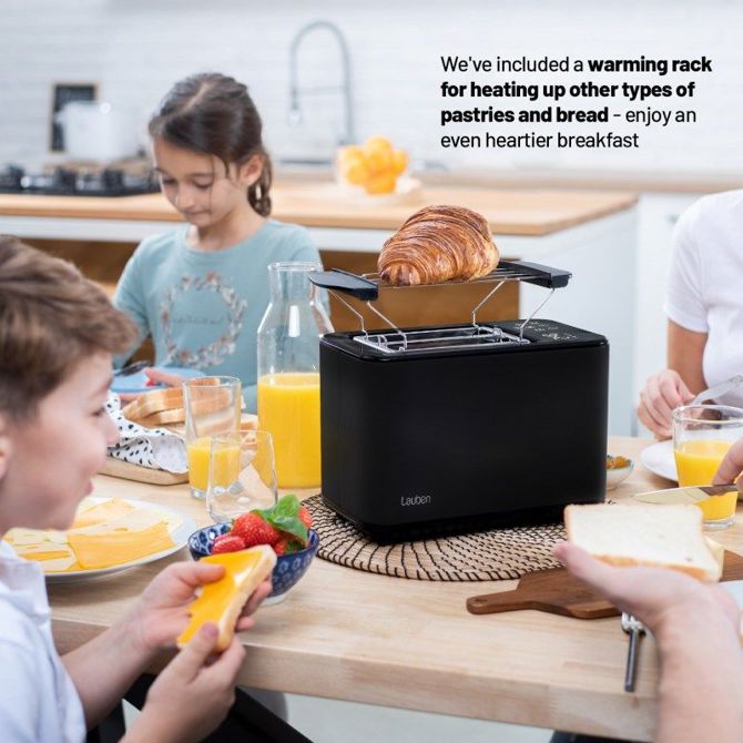 Opekač kruha Lauben Toaster 900BC, 900 W, zaslon na dotik, 7 stopenj opečenosti, črne barve 3