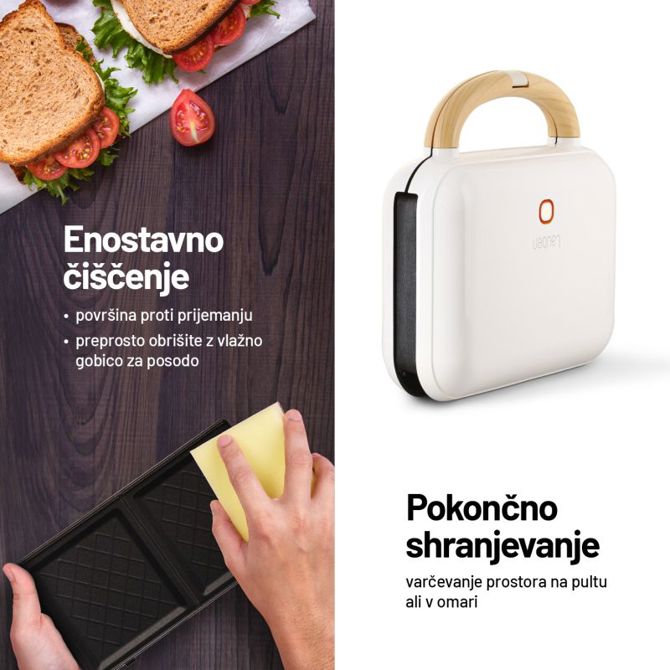 Pekač sendvičev Lauben 3v1 (900W) 2