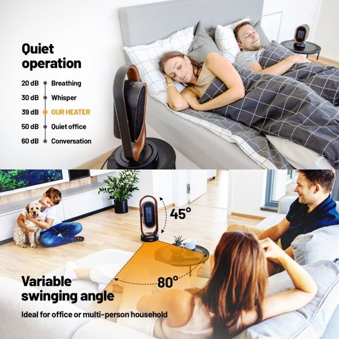 Grelnik in ventilator Lauben Smart 2in1 3
